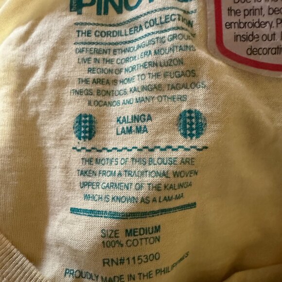 Yellow Green Philippines Design Women's T Shirt Size Medium Pinoy Lab - Picture 3 of 3